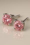 Old Main Gem Co. Strength in Pink Stud Earrings in Sterling Silver