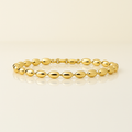 Oval Gold Link Bracelet – Sculpted 14K Shine
