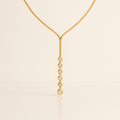 Yellow Gold Y Necklace Minimalist Chain