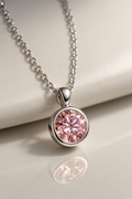 Old Main Gem Co. Strength in Pink Bezel Pendant Necklace