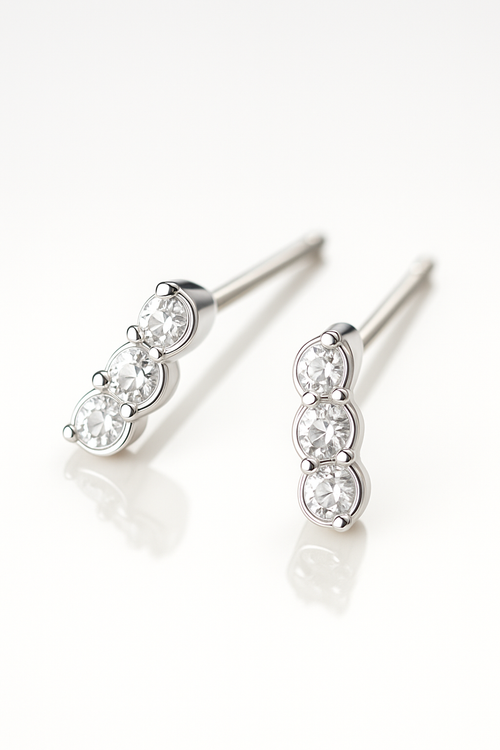 Diamond bar drop studs