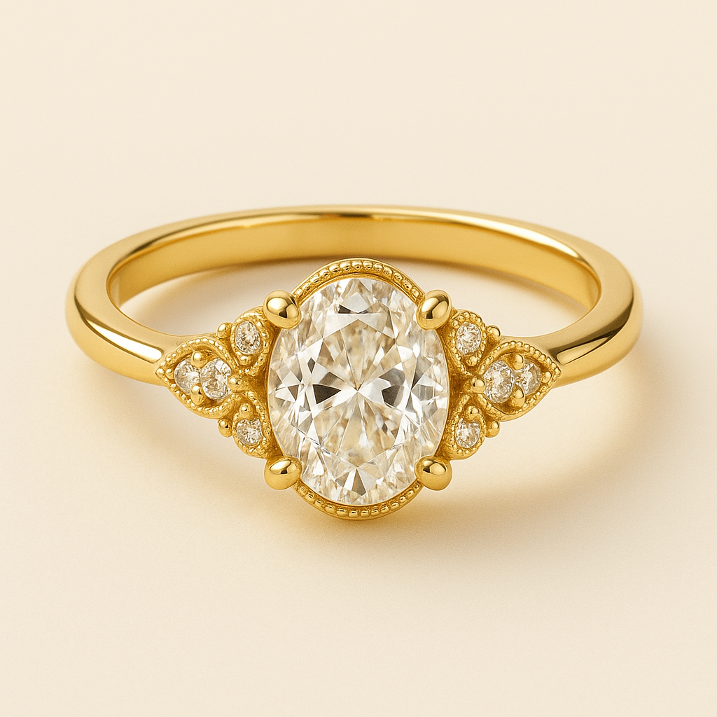 Yellow-Gold-Oval-Lab-Diamond-Ring