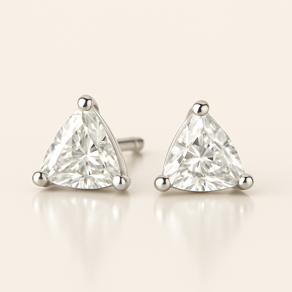 Trillion-Diamond-Stud-Earrings