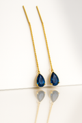 Sapphire teardrop threaders