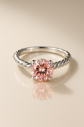 Old Main Gem Co. Strength in Pink Sterling Silver Solitaire Ring