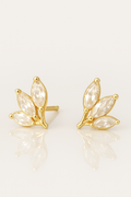 Diamond leaf cluster studs