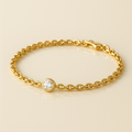 Diamond Chain Bracelet – Lab Solitaire in 14K