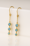 Delicate aquamarine station drops