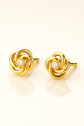Classic gold knot studs