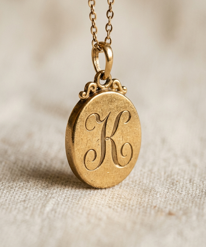 K Initial Necklace
