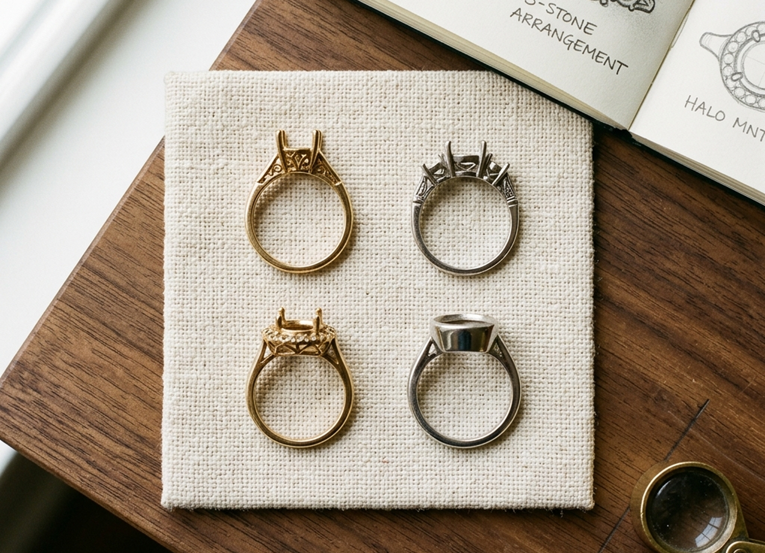 CLASSIC SOLITAIRES
TO VINTAGE-INSPIRED
HALOS.
