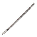 Matte Finish Stainless Steel Deer Antler Inlay Link Bracelet (br099)
