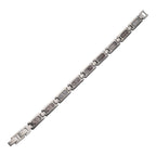 Matte Finish Stainless Steel Deer Antler Inlay Link Bracelet (br099)