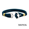 Blue Paracord Rope With Steel Anchor Clasp Bracelet (br32010)