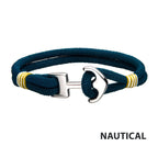Blue Paracord Rope With Steel Anchor Clasp Bracelet (br32010)