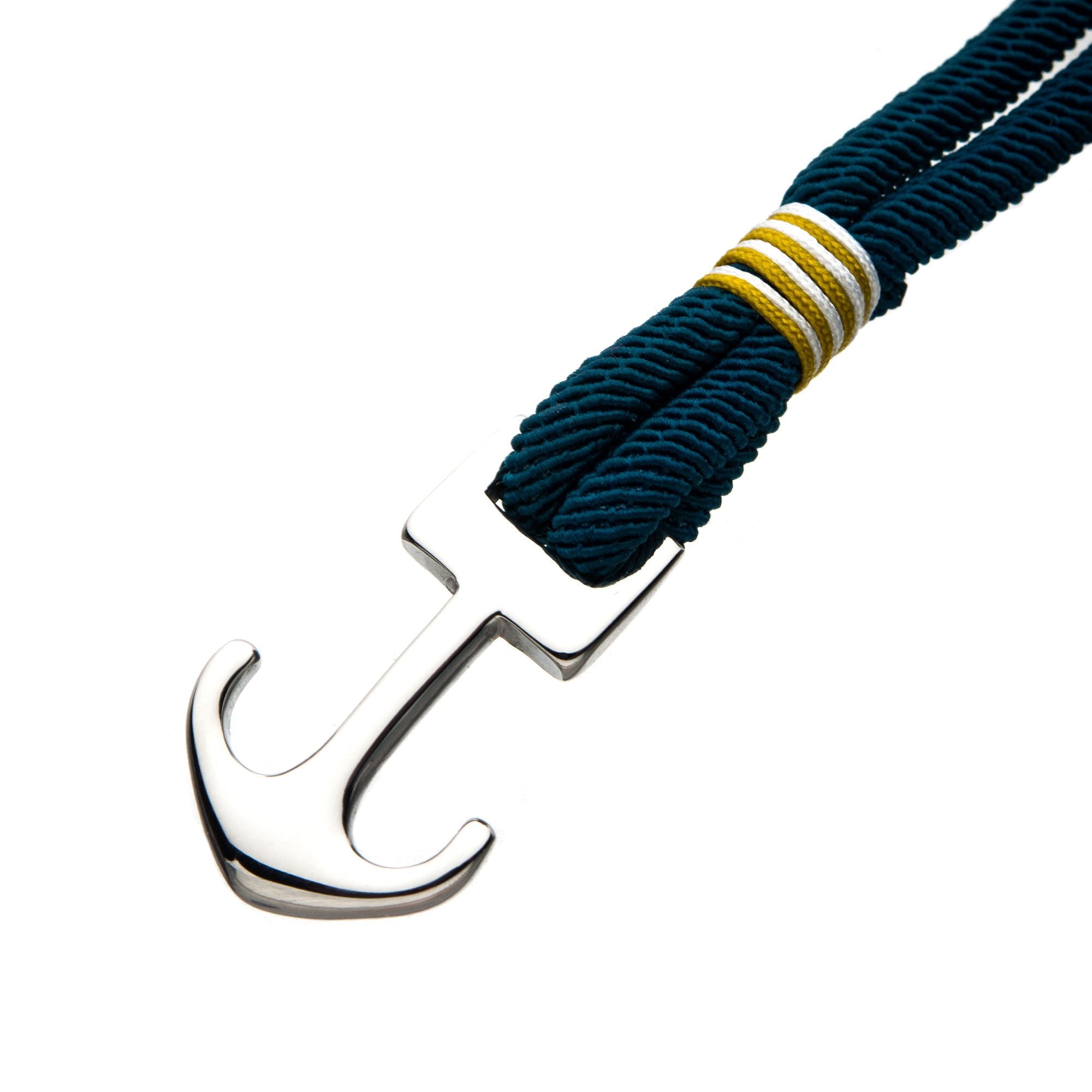 Blue Paracord Rope With Steel Anchor Clasp Bracelet (br32010)