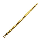 8mm Polished Finish 18Kt Gold IP Steel Bead Bracelet