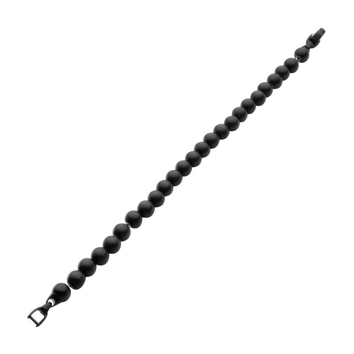 8mm Matte Black IP Steel Bead Bracelet