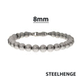 8mm Matte Steel Bead Bracelet