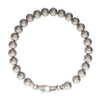8mm Matte Steel Bead Bracelet