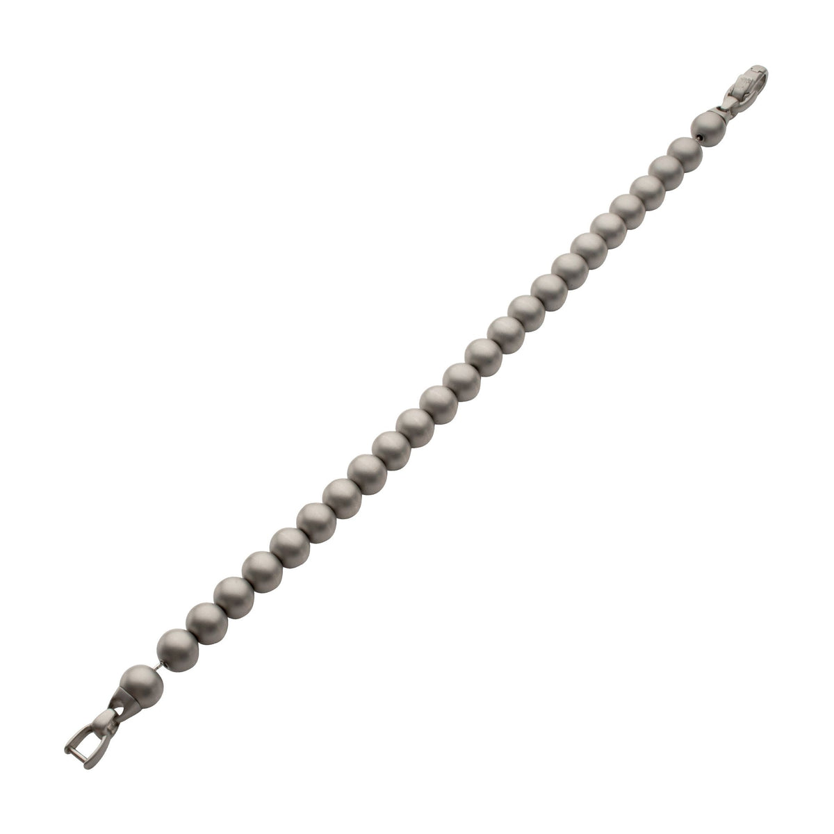 8mm Matte Steel Bead Bracelet