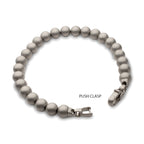 8mm Matte Steel Bead Bracelet