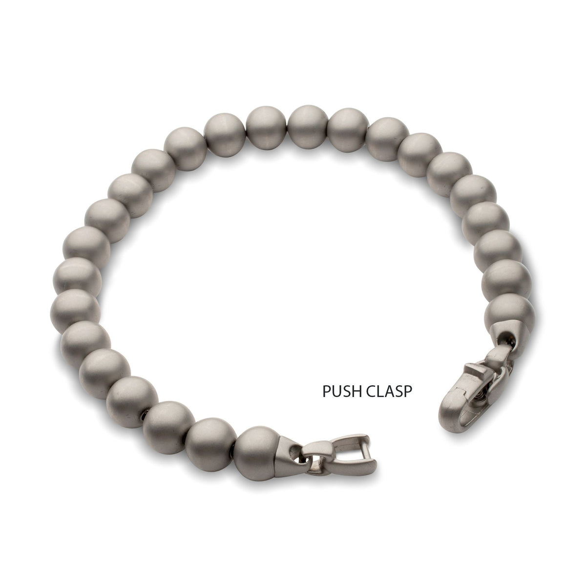 8mm Matte Steel Bead Bracelet