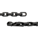 8mm Matte Finish Black IP Stainless Steel Faceted Interlock Link Chain Bracelet with 1mm Black Spinel