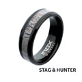 Black Ip Deer Antler Inlay Ring (fr003k)