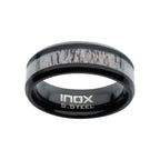 Black Ip Deer Antler Inlay Ring (fr003k)