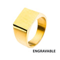 Gold Plated Engravable Polished Ring (fr19980g)