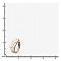 Steel With Gold Plated Transfiguration Cross Ring (fr22308g)