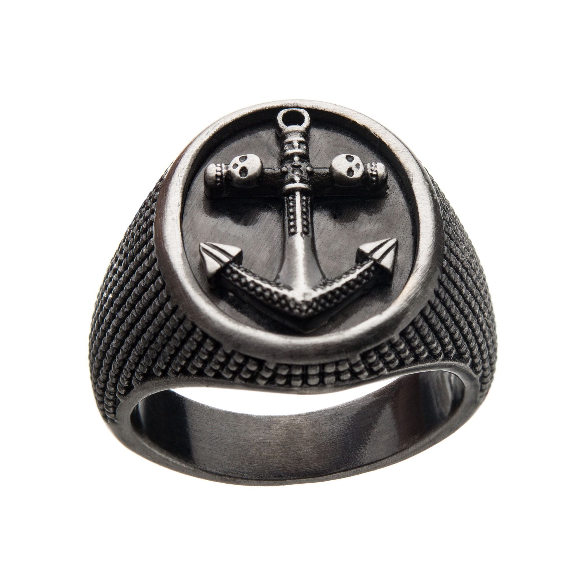 Antiqued Steel Anchor Ring (fr22986)