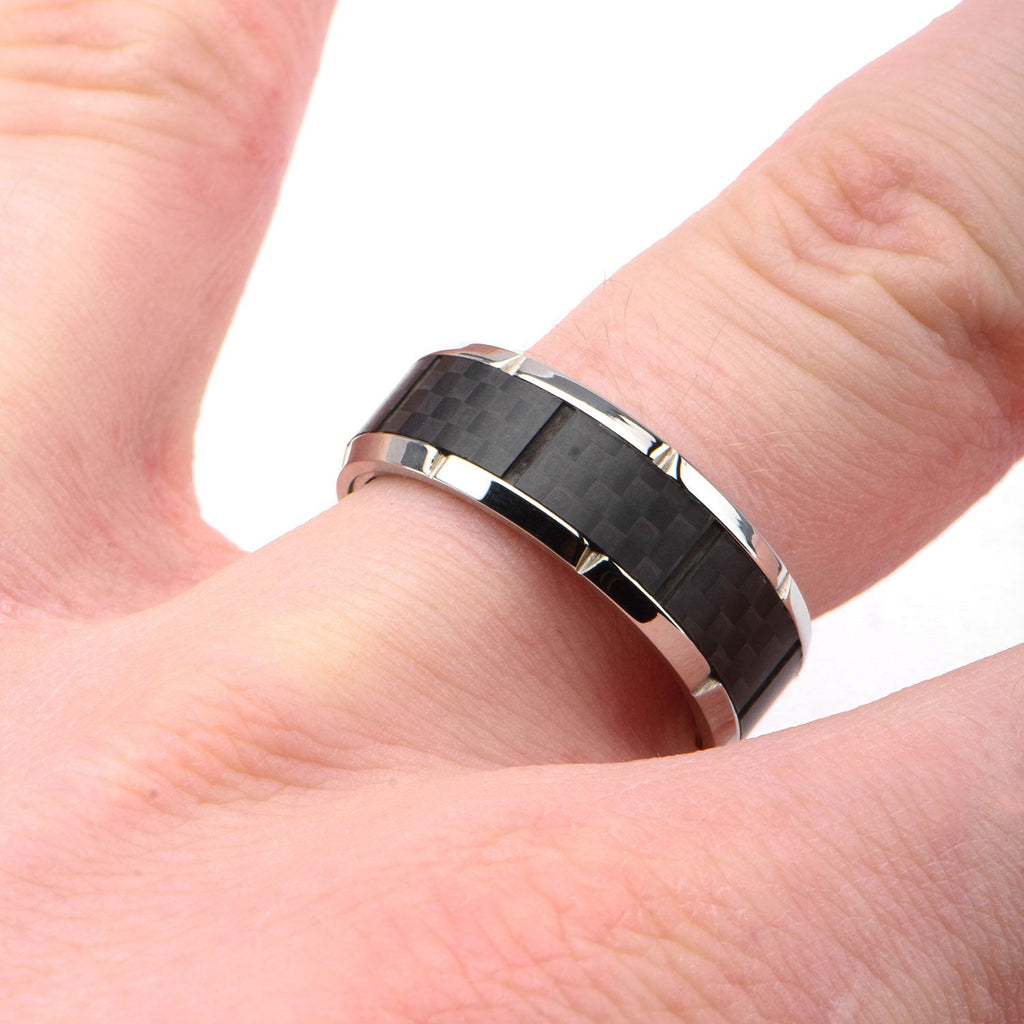 Ridged Edge With Center Solid Carbon Fiber Ring (frcf074)
