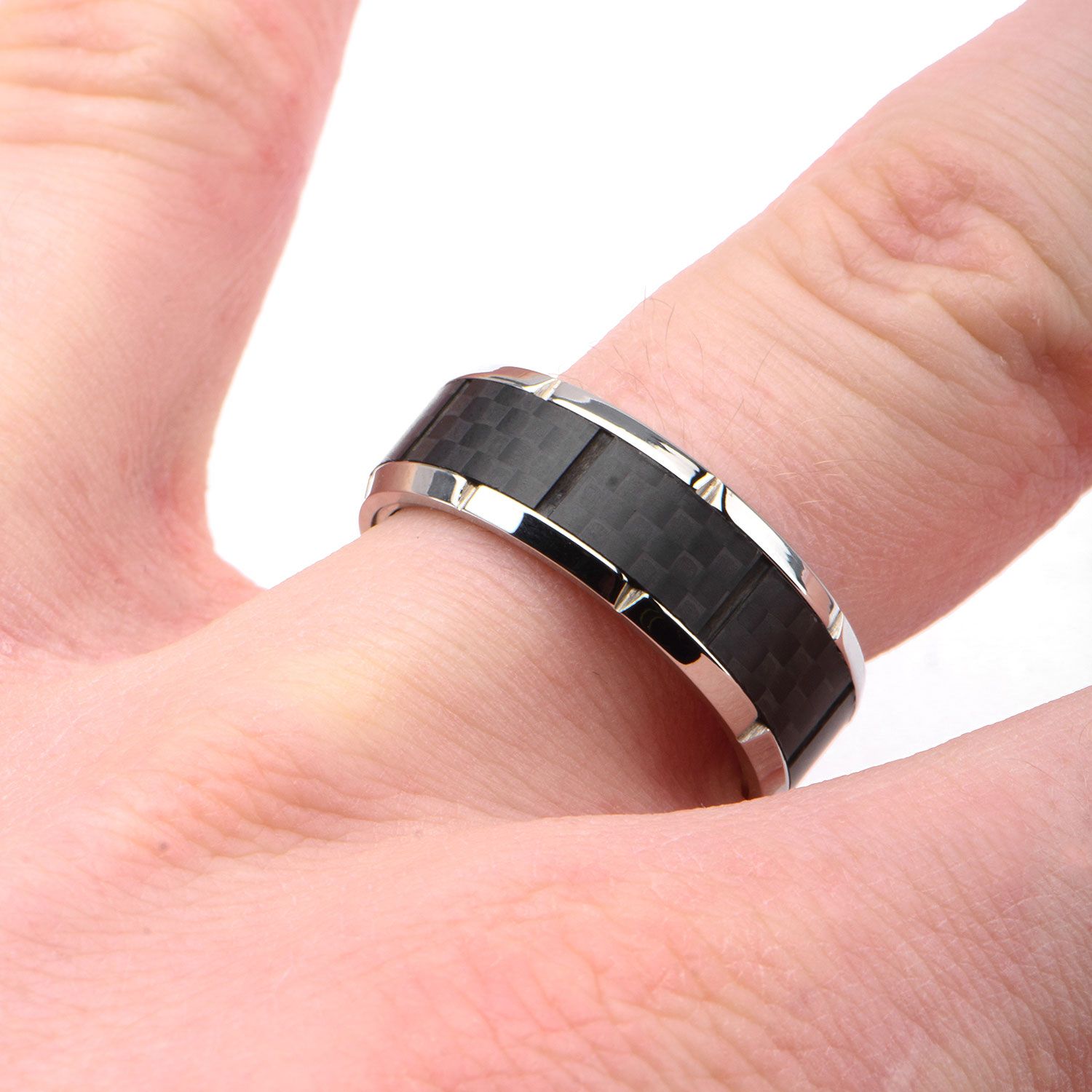 Ridged Edge With Center Solid Carbon Fiber Ring (frcf074)