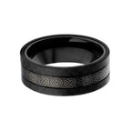 Center Celtic Design With Solid Carbon Fiber Ring