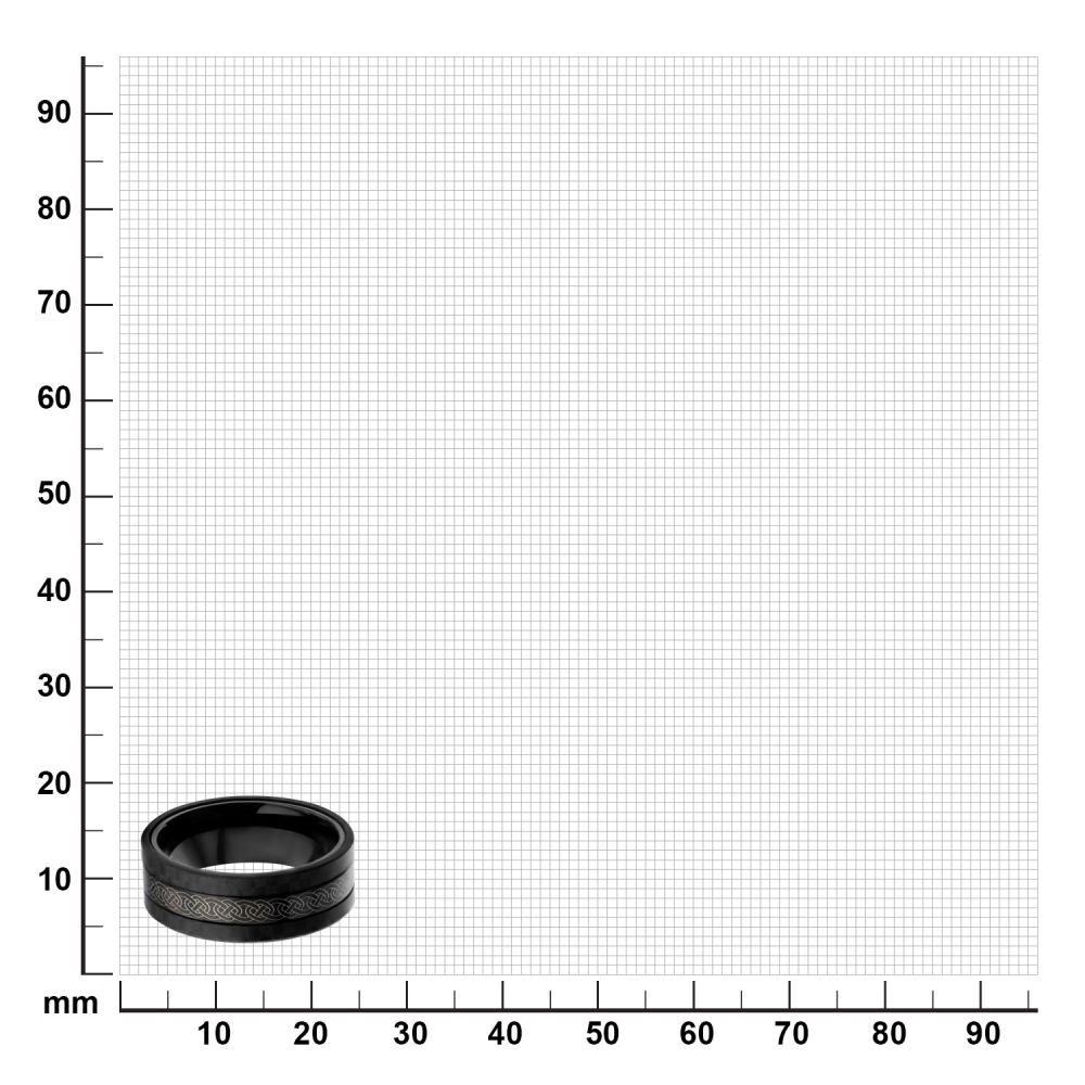 Center Celtic Design With Solid Carbon Fiber Ring