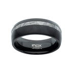 2mm Meteorite Inlay Black Ip Ring (frmt1376k)