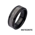 Meteorite Inlay Black Ip Ring (frmt419k)