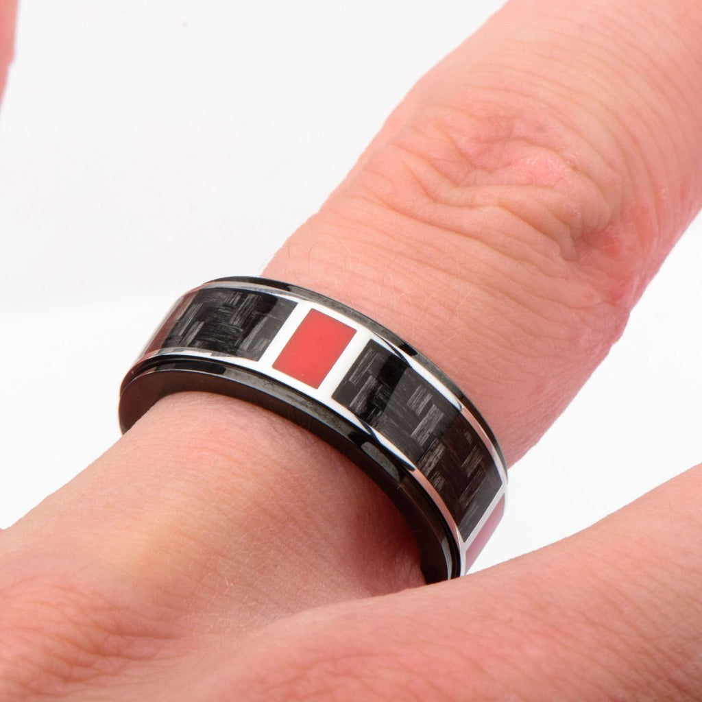 Hollis Bahringer Black Ip With Carbon Fiber Ring (hbfr1501)