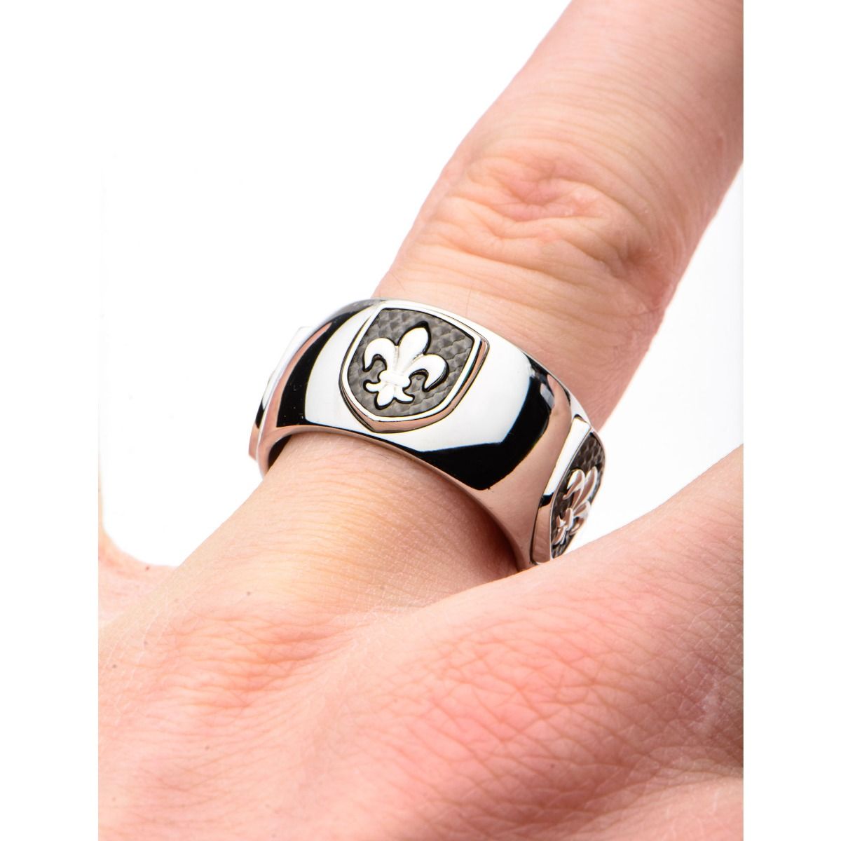 Hollis Bahringer Carbon Fiber Fleur De Lis Ring (hbfr2316)