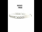 Steel Engravable Double Id Plate With Curb Chain Bracelet