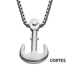 Matte Anchor Pendant With Bold Box Chain (ssp004mnk1)
