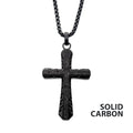 Black Carbon Graphite Sepulchre Cross Pendant (ssp007enk1)