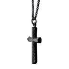 Black Carbon Graphite Sepulchre Cross Pendant (ssp007enk1)