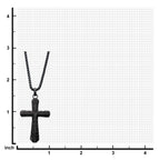 Black Carbon Graphite Sepulchre Cross Pendant (ssp007enk1)