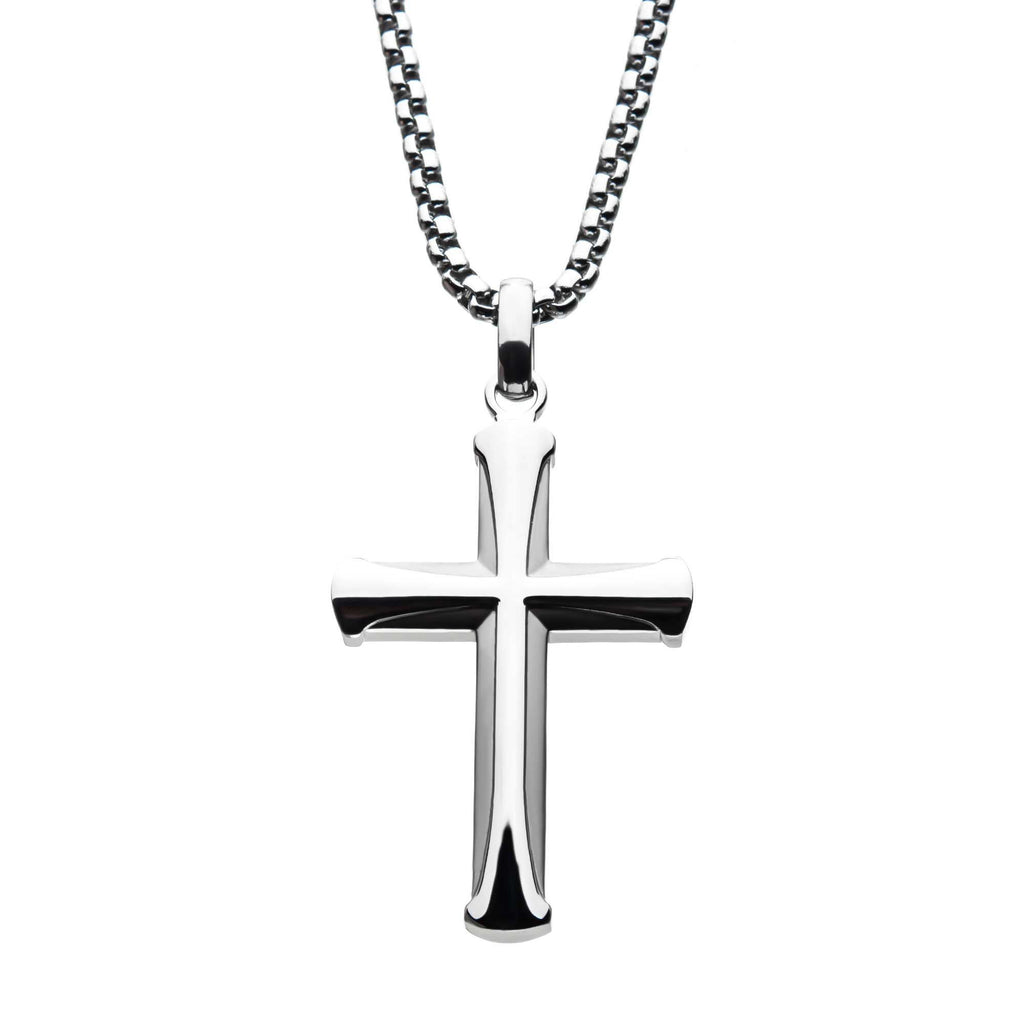 Apostle Cross Pendant With Bold Box Chain (ssp009ank1)