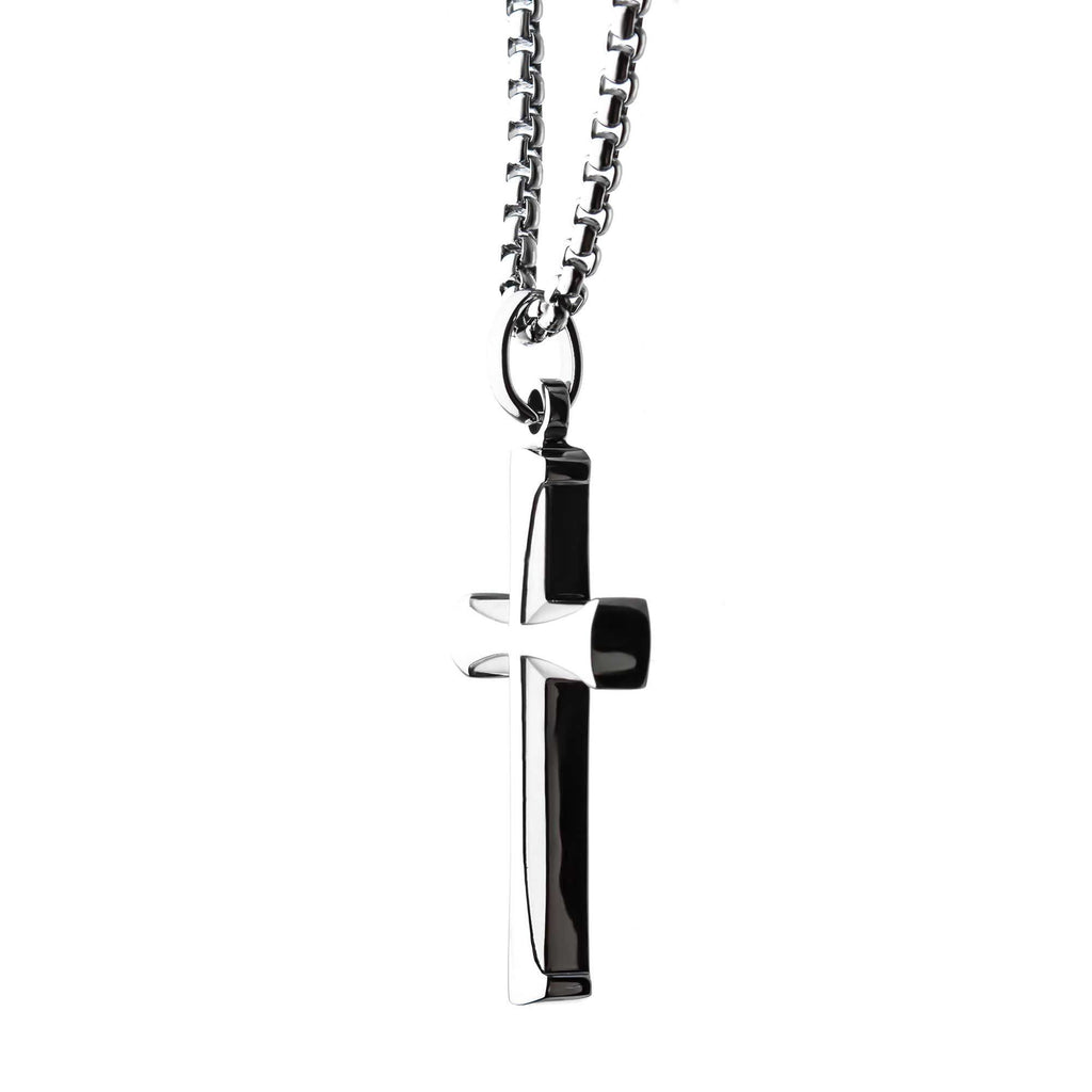 Apostle Cross Pendant With Bold Box Chain (ssp009ank1)