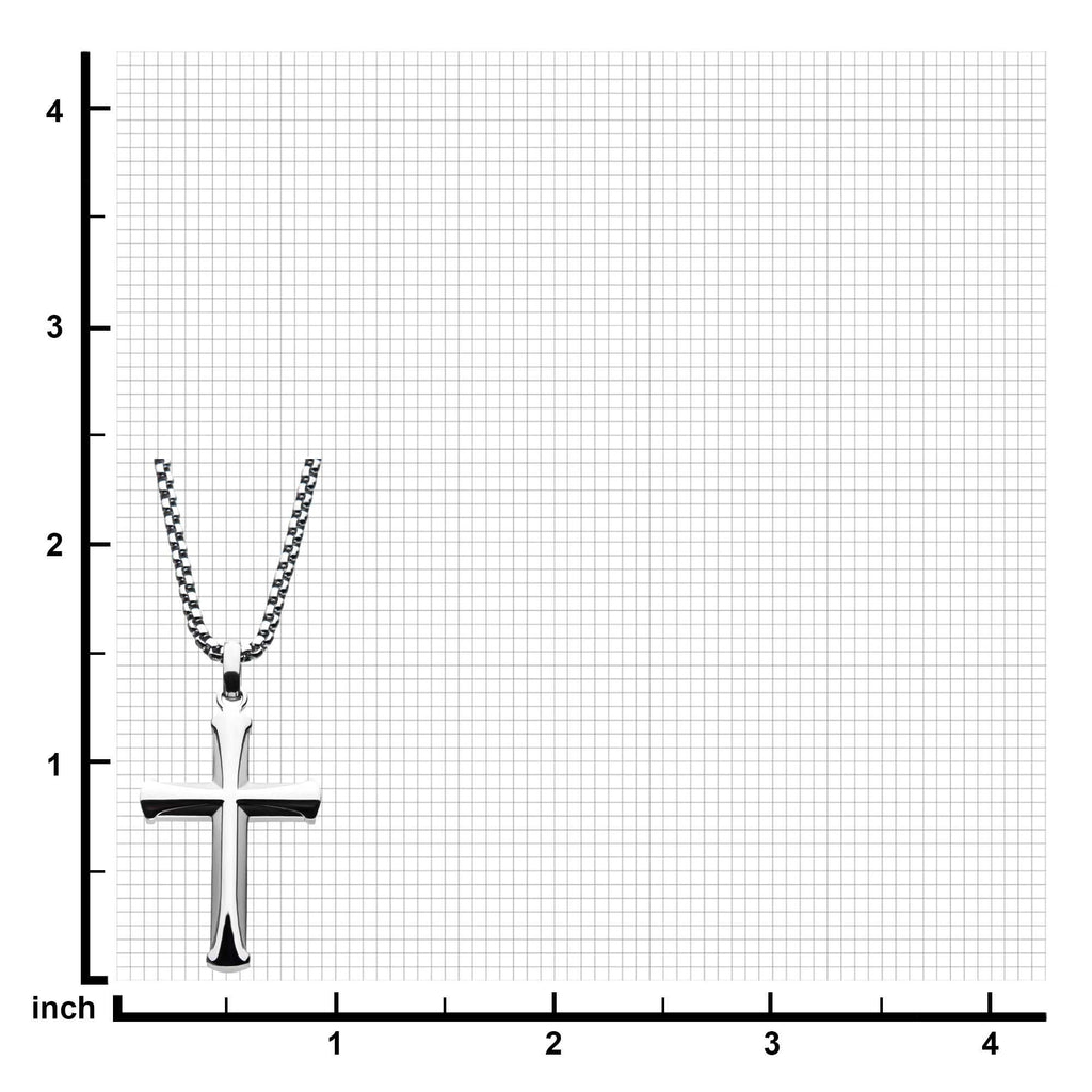 Apostle Cross Pendant With Bold Box Chain (ssp009ank1)