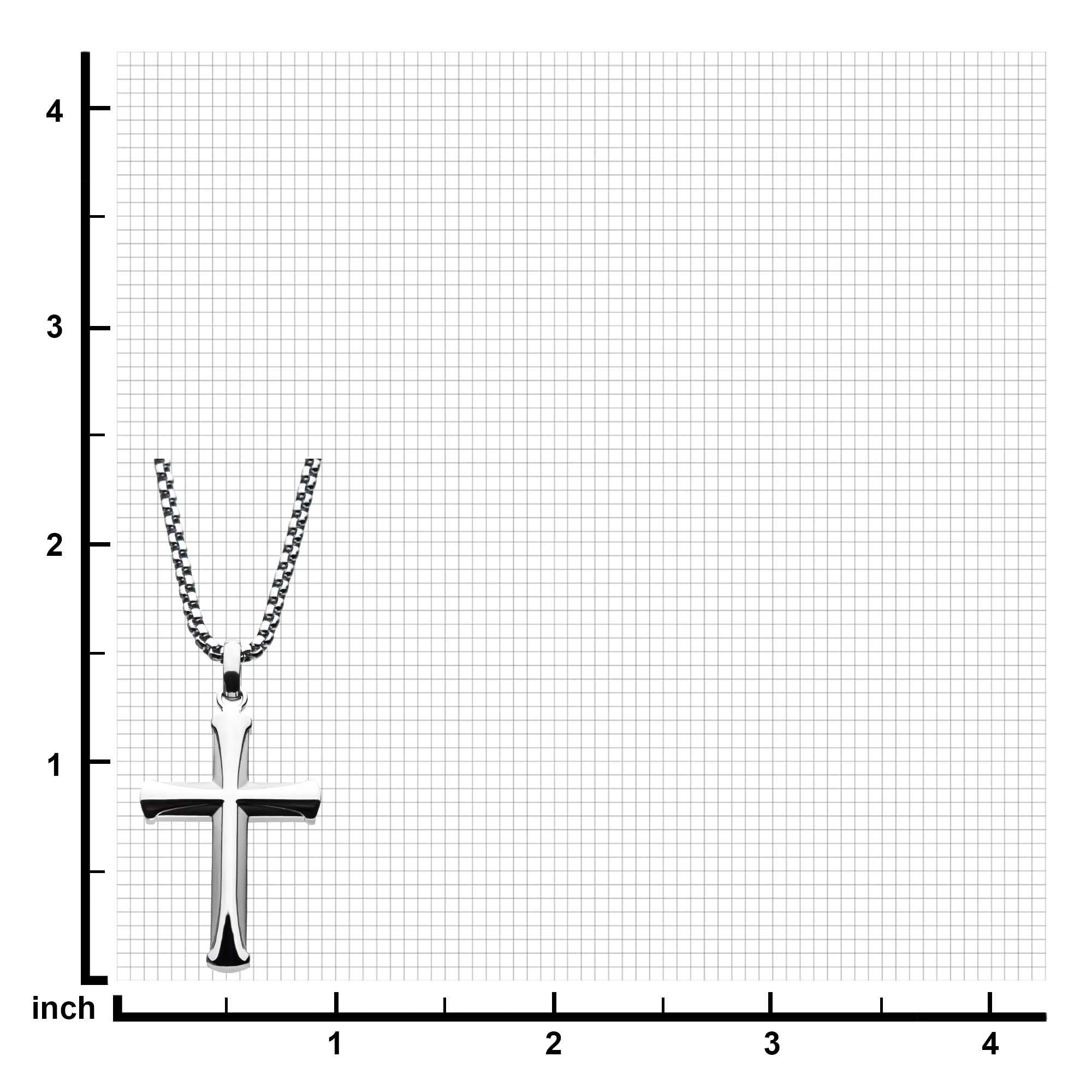 Apostle Cross Pendant With Bold Box Chain (ssp009ank1)